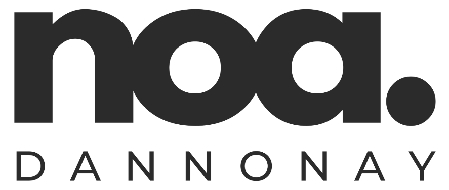 Logo Noa Dannonay noir sur fond blanc, typographie bold et épurée